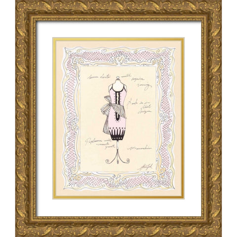 Dress Form IV Gold Ornate Wood Framed Art Print with Double Matting by Leal, Steve