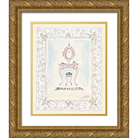 Toilette IV Gold Ornate Wood Framed Art Print with Double Matting by Leal, Steve