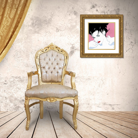 Trisha Gold Ornate Wood Framed Art Print with Double Matting by Leal, Steve