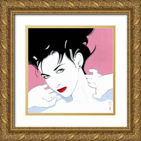 Trisha Gold Ornate Wood Framed Art Print with Double Matting by Leal, Steve