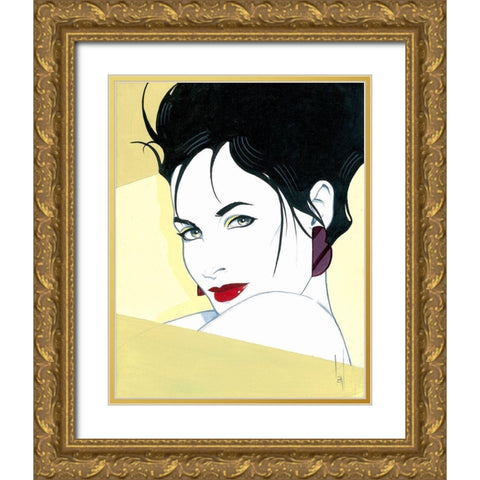 Carmen Gold Ornate Wood Framed Art Print with Double Matting by Leal, Steve