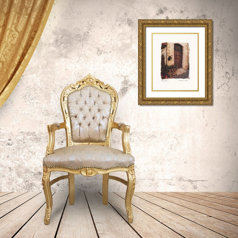 Entrez Vous Gold Ornate Wood Framed Art Print with Double Matting by Love, Maureen