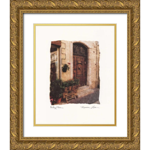 Entrez Vous Gold Ornate Wood Framed Art Print with Double Matting by Love, Maureen