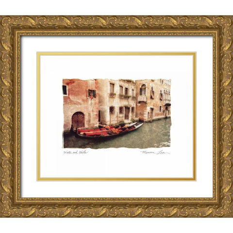 Water and Walls Gold Ornate Wood Framed Art Print with Double Matting by Love, Maureen