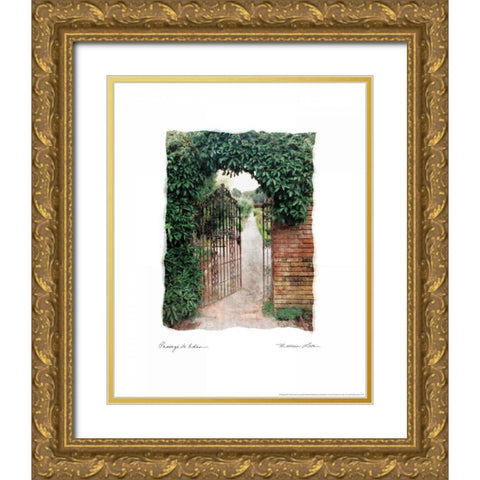 Passage to Eden Gold Ornate Wood Framed Art Print with Double Matting by Love, Maureen