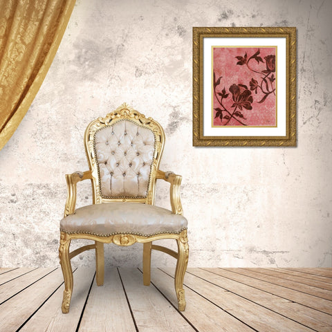 La Vie en Rose II Gold Ornate Wood Framed Art Print with Double Matting by Linza, Loretta