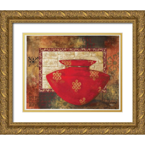 Eastern Wares II Gold Ornate Wood Framed Art Print with Double Matting by Linza, Loretta