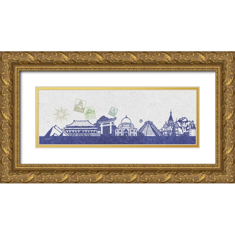 International Skyline I Gold Ornate Wood Framed Art Print with Double Matting by McCollum, Sudi