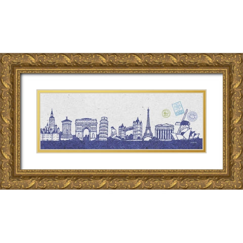 International Skyline II Gold Ornate Wood Framed Art Print with Double Matting by McCollum, Sudi