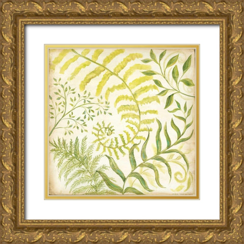 Fern Botanical I Gold Ornate Wood Framed Art Print with Double Matting by McRostie, Kate