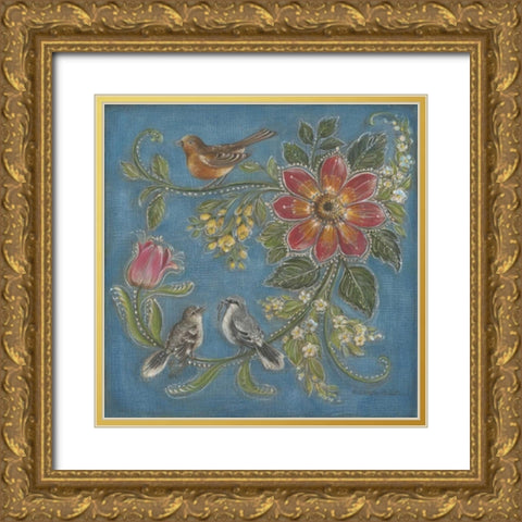 Garden Menagerie IV Gold Ornate Wood Framed Art Print with Double Matting by McRostie, Kate