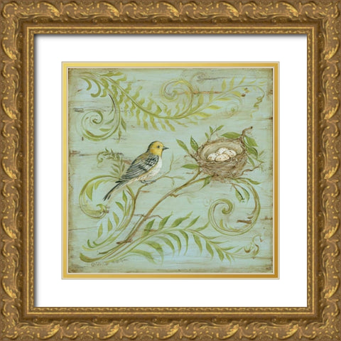 Natures Nest I Gold Ornate Wood Framed Art Print with Double Matting by McRostie, Kate