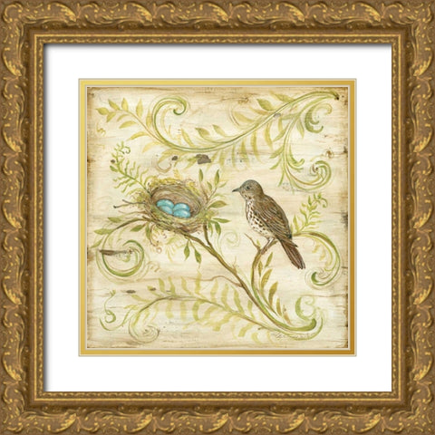 Natures Nest II Gold Ornate Wood Framed Art Print with Double Matting by McRostie, Kate