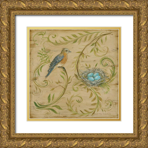 Natures Nest III Gold Ornate Wood Framed Art Print with Double Matting by McRostie, Kate