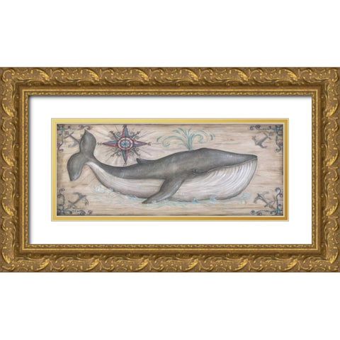 Whale Watch I Gold Ornate Wood Framed Art Print with Double Matting by McRostie, Kate