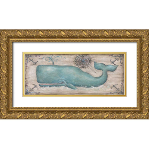 Whale Watch II Gold Ornate Wood Framed Art Print with Double Matting by McRostie, Kate