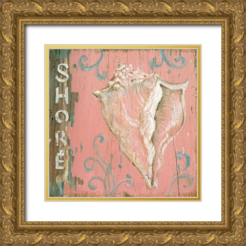 Shore Gold Ornate Wood Framed Art Print with Double Matting by McRostie, Kate