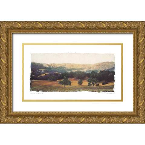 Vineyard and Oak II Gold Ornate Wood Framed Art Print with Double Matting by Melious, Amy