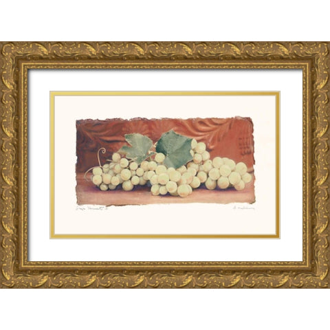 Grape Harvest II Gold Ornate Wood Framed Art Print with Double Matting by Melious, Amy