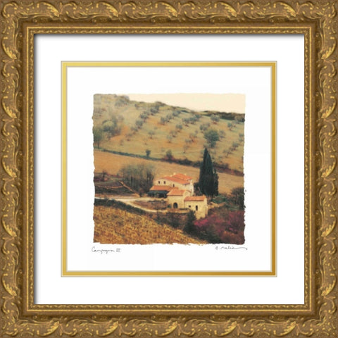 Campanga III Gold Ornate Wood Framed Art Print with Double Matting by Melious, Amy