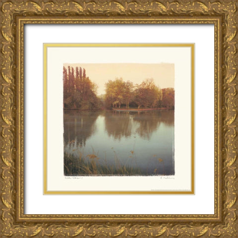 Water Colors I Gold Ornate Wood Framed Art Print with Double Matting by Melious, Amy