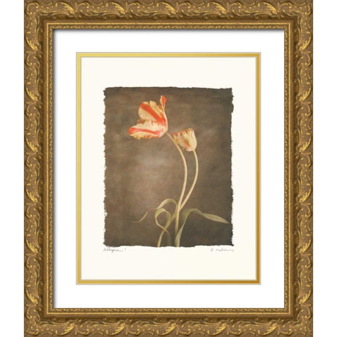 Allegria I Gold Ornate Wood Framed Art Print with Double Matting by Melious, Amy