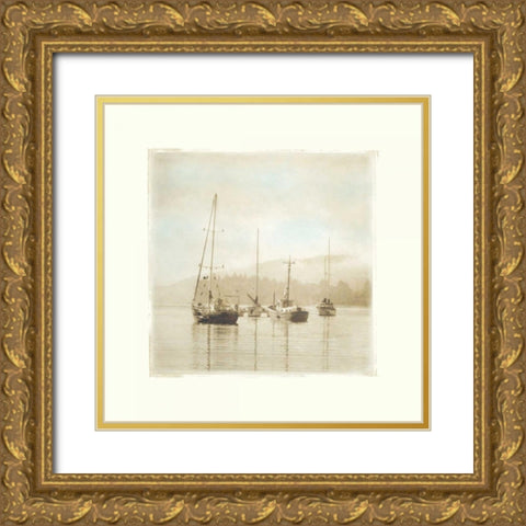 Harbor I Gold Ornate Wood Framed Art Print with Double Matting by Melious, Amy