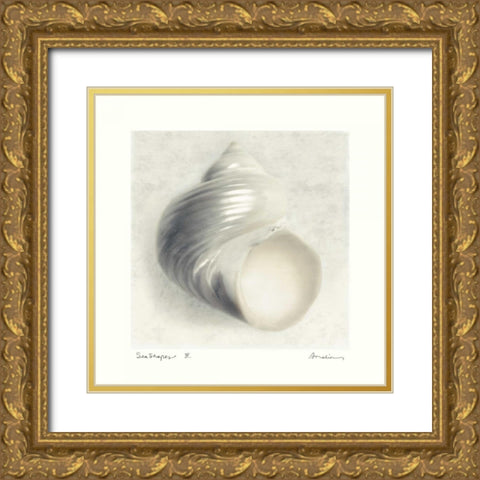 Sea Shapes IV Gold Ornate Wood Framed Art Print with Double Matting by Melious, Amy