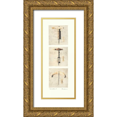 Sommelier II Gold Ornate Wood Framed Art Print with Double Matting by Melious, Amy