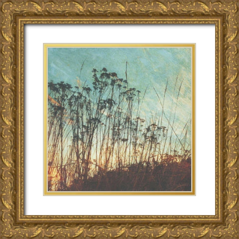 Wild Grass I Gold Ornate Wood Framed Art Print with Double Matting by Melious, Amy