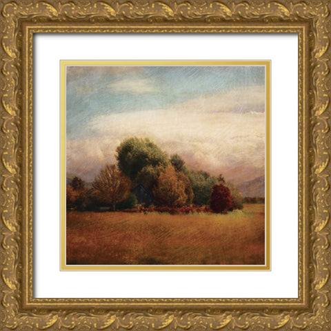 Autumn Horizon I Gold Ornate Wood Framed Art Print with Double Matting by Melious, Amy