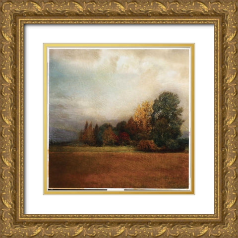 Autumn Horizon II Gold Ornate Wood Framed Art Print with Double Matting by Melious, Amy