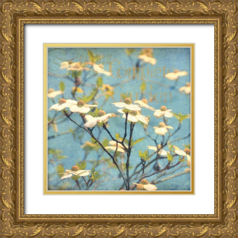 Dogwood I Gold Ornate Wood Framed Art Print with Double Matting by Melious, Amy