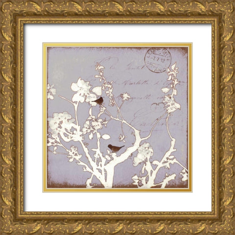 Song Birds VII Gold Ornate Wood Framed Art Print with Double Matting by Melious, Amy