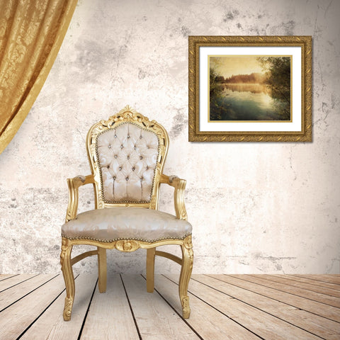 Sunset II Gold Ornate Wood Framed Art Print with Double Matting by Melious, Amy