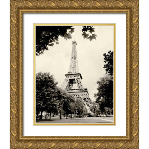 Eiffel Tower I Gold Ornate Wood Framed Art Print with Double Matting by Melious, Amy