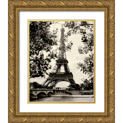 Eiffel Tower II Gold Ornate Wood Framed Art Print with Double Matting by Melious, Amy