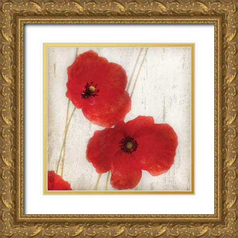 Red  IV Gold Ornate Wood Framed Art Print with Double Matting by Melious, Amy