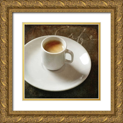 Cafe IV Gold Ornate Wood Framed Art Print with Double Matting by Melious, Amy