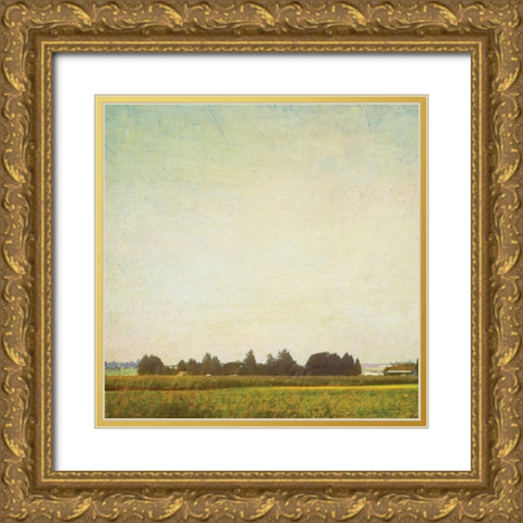 Spring Landscape I Gold Ornate Wood Framed Art Print with Double Matting by Melious, Amy