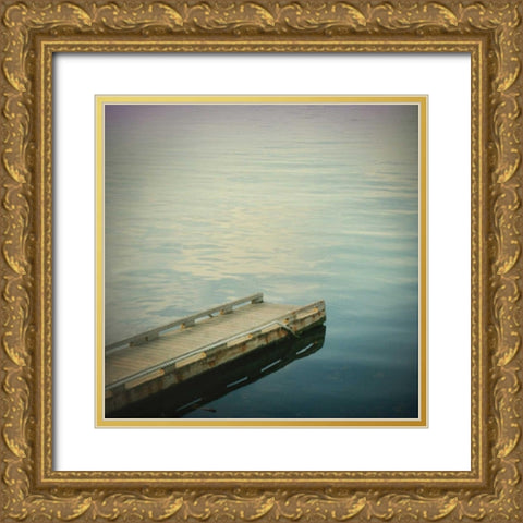 Be Here IV Gold Ornate Wood Framed Art Print with Double Matting by Melious, Amy
