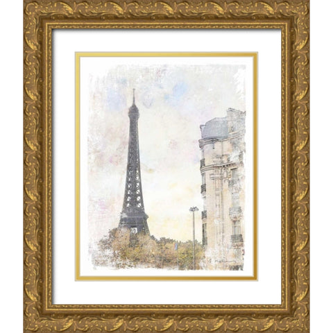 French Illustration I Gold Ornate Wood Framed Art Print with Double Matting by Melious, Amy