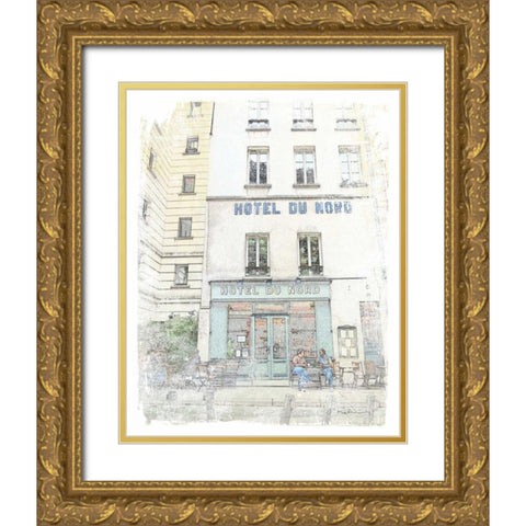 French Illustration II Gold Ornate Wood Framed Art Print with Double Matting by Melious, Amy