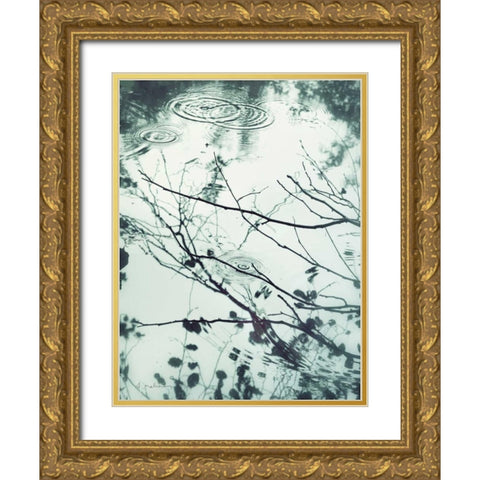 Ripples of the Rain I Gold Ornate Wood Framed Art Print with Double Matting by Melious, Amy