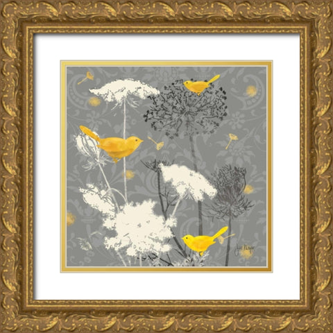 Gray Meadow Lace II Gold Ornate Wood Framed Art Print with Double Matting by Meyer, Jill