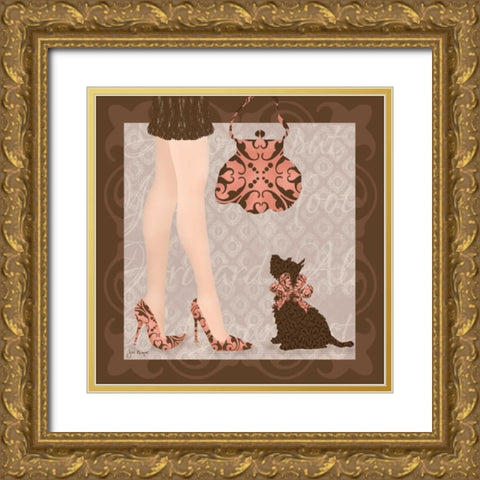 Best Foot Forward I Gold Ornate Wood Framed Art Print with Double Matting by Meyer, Jill