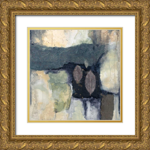 Grey Elements I Gold Ornate Wood Framed Art Print with Double Matting by Ferry, Margaret