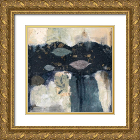 Grey Elements II Gold Ornate Wood Framed Art Print with Double Matting by Ferry, Margaret