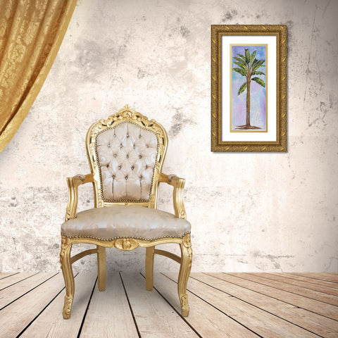 Single Palm II Gold Ornate Wood Framed Art Print with Double Matting by Ferry, Margaret