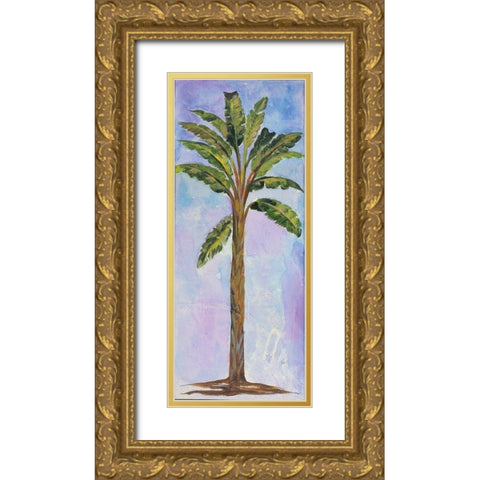 Single Palm II Gold Ornate Wood Framed Art Print with Double Matting by Ferry, Margaret